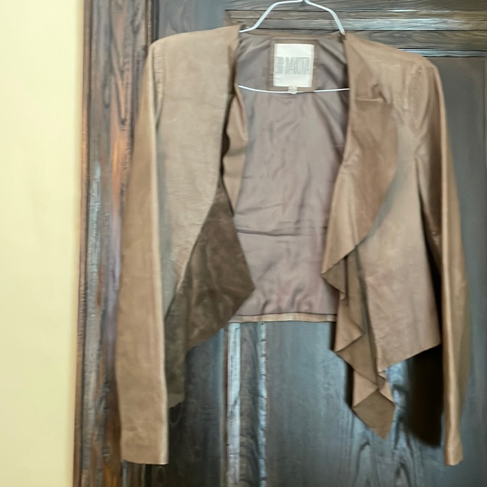 BB Dakota soft leather jacket, sz. S, taupe/tan